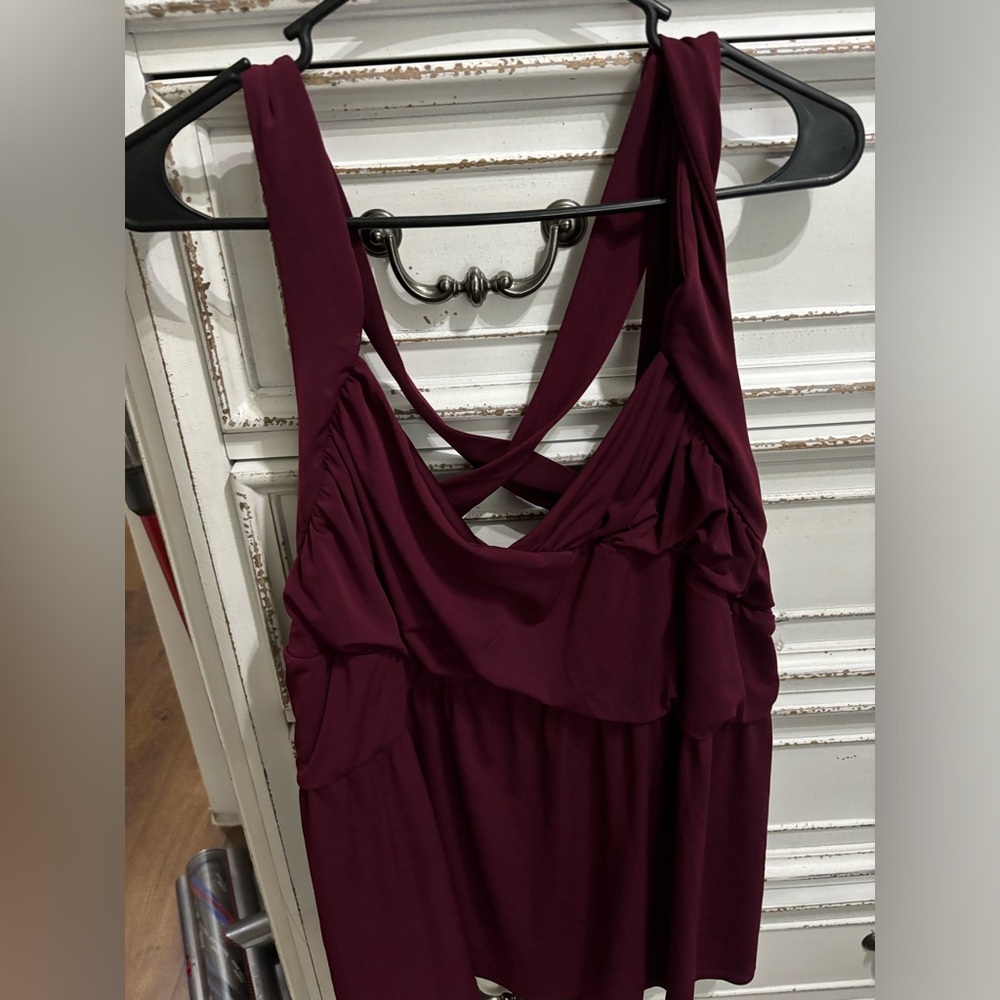 Torrid size 3 maroon tank.